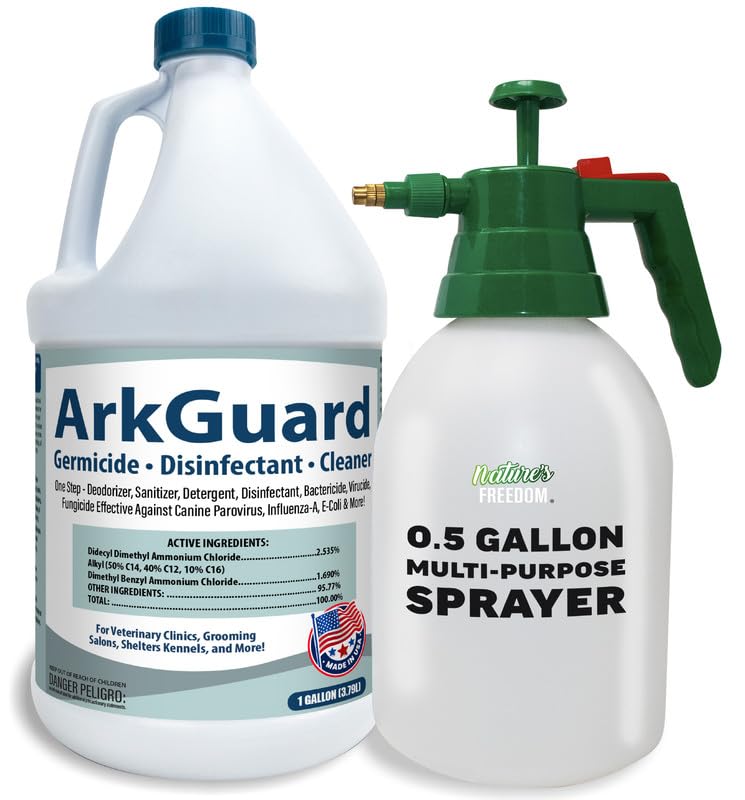 ArkGuard Kennel Disinfectant Gallon with Pump Sprayer