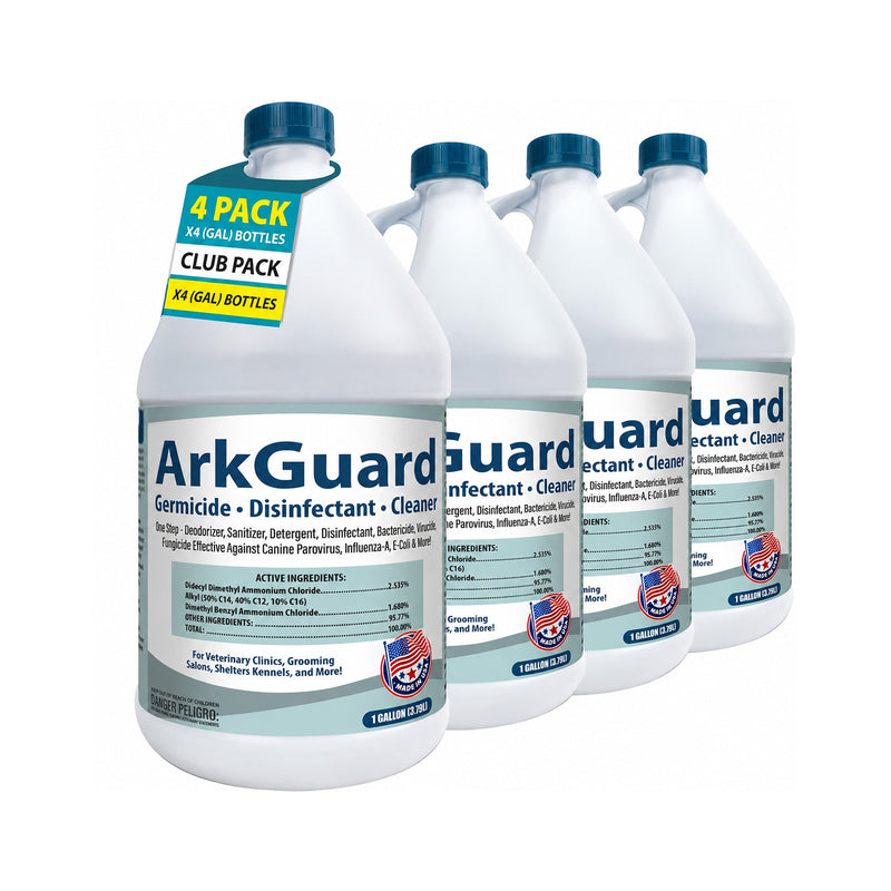 ArkGuard Kennel Disinfectant - Case of 4 Gallons with Hose End Sprayer